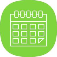 Calendar Line Curve Icon vector