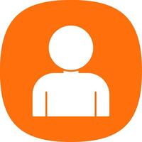 User Glyph Curve Icon vector