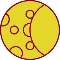 Moon Phase Line Two Color Icon vector