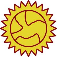 Sun Line Two Color Icon vector