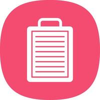 Clipboard Glyph Curve Icon vector