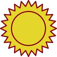 Sun Line Two Color Icon vector