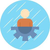 Businessman Flat Blue Circle Icon vector