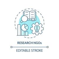 Research NGOs soft blue concept icon. Non governmental organization. Conduct research. Evidence based solutions. Round shape line illustration. Abstract idea. Graphic design. Easy to use in article vector