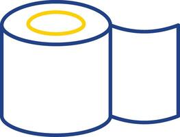 Tissue Roll Line Two Color Icon vector