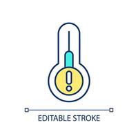 Indicator blue RGB color icon. Control over risk. Isolated illustration. Simple filled line drawing. Editable stroke vector