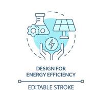 Design for energy efficiency soft blue concept icon. Chemical syntheses, synthetic reaction. Round shape line illustration. Abstract idea. Graphic design. Easy to use presentation, article vector