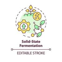 Solid-state fermentation multi color concept icon. Agricultural conditions, cultivation plant. Round shape line illustration. Abstract idea. Graphic design. Easy to use in article, blog post vector