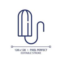 Tampon RGB color icon. Vaginal secretion prevention. Menstrual cycle care. Feminine hygiene product, gynecological health. Isolated illustration. Simple filled line drawing. Editable stroke vector