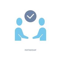 partnership concept line icon. Simple element illustration. partnership concept outline symbol design. vector