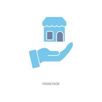 franchior concept line icon. Simple element illustration. franchior concept outline symbol design. vector