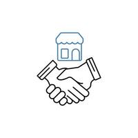 agreement concept line icon. Simple element illustration. agreement concept outline symbol design. vector