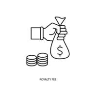 royalty fee concept line icon. Simple element illustration. royalty fee concept outline symbol design. vector