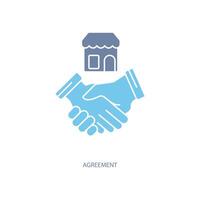 agreement concept line icon. Simple element illustration. agreement concept outline symbol design. vector