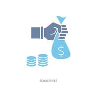 royalty fee concept line icon. Simple element illustration. royalty fee concept outline symbol design. vector