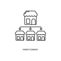 parent company concept line icon. Simple element illustration. parent company concept outline symbol design. vector