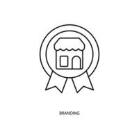 branding concept line icon. Simple element illustration. branding concept outline symbol design. vector