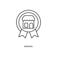 branding concept line icon. Simple element illustration. branding concept outline symbol design. vector