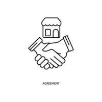 agreement concept line icon. Simple element illustration. agreement concept outline symbol design. vector