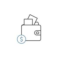 digital wallet concept line icon. Simple element illustration. digital wallet concept outline symbol design. vector