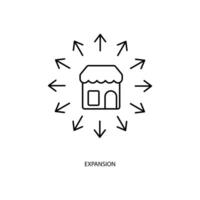 expansion concept line icon. Simple element illustration. expansion concept outline symbol design. vector