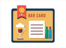 Stylish Bar Menu Card Design vector