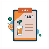 Refreshing Beverage Loyalty Card Design Concept vector