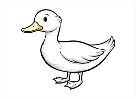 a cartoon duck on a white background vector