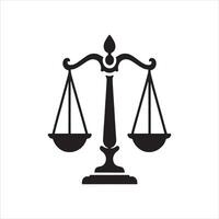 Justice scale silhouette Clipart vector