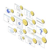 gamificación en en línea educación. aprendizaje administración sistema. vector