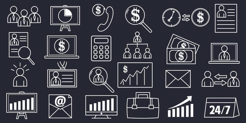 White Business Icons Vector Art, Icons, and Graphics for Free Download