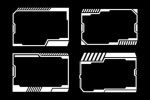 Frames Geometric Futursitic Cyberpunk Twich Streaming Overlay vector