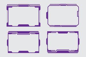 Purple Frames Geometric Futursitic Cyberpunk Twich Streaming Overlay vector