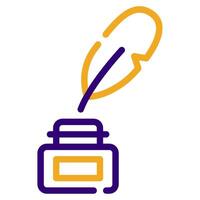 Quill Icon Illustration, for web, app, infographic, etc vector