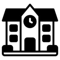 Schoolhouse Icon Illustration, for web, app, infographic, etc vector