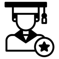 estrella estudiante icono ilustración, para web, aplicación, infografía, etc vector