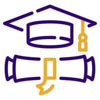 Graduation Icon Illustration, for web, app, infographic, etc vector