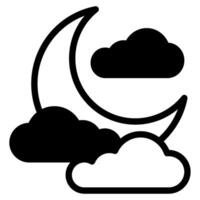 Moon Icon Illustration, for web, app, infographic, etc vector