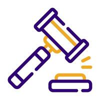 Gavel Icon Illustration, for web, app, infographic, etc vector