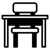 Desk Icon Illustration, for web, app, infographic, etc vector