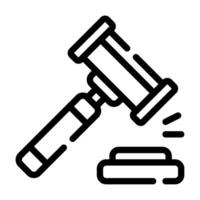 Gavel Icon Illustration, for web, app, infographic, etc vector