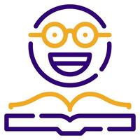 Bookworm Icon Illustration, for web, app, infographic, etc vector