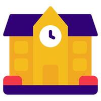 Schoolhouse Icon Illustration, for web, app, infographic, etc vector