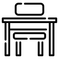 Desk Icon Illustration, for web, app, infographic, etc vector