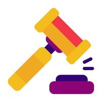 Gavel Icon Illustration, for web, app, infographic, etc vector