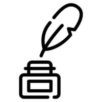 Quill Icon Illustration, for web, app, infographic, etc vector