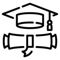 graduación icono ilustración, para web, aplicación, infografía, etc vector