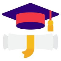 Graduation Icon Illustration, for web, app, infographic, etc vector