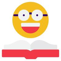 Bookworm Icon Illustration, for web, app, infographic, etc vector