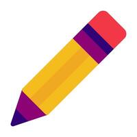 Pencil Icon Illustration, for web, app, infographic, etc vector